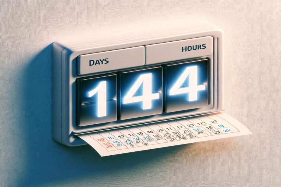 144 horas são quantos dias