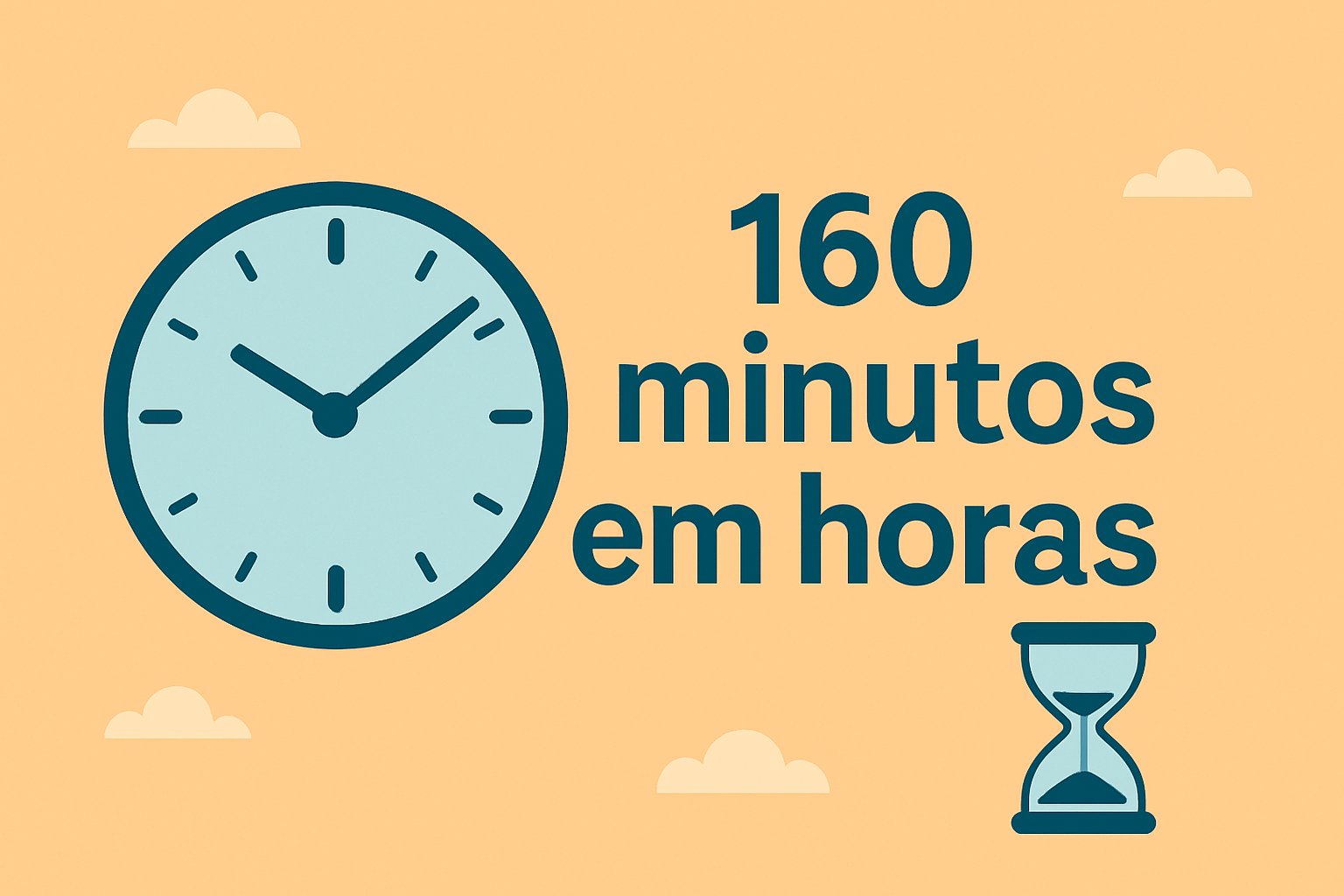 160 minutos em horas