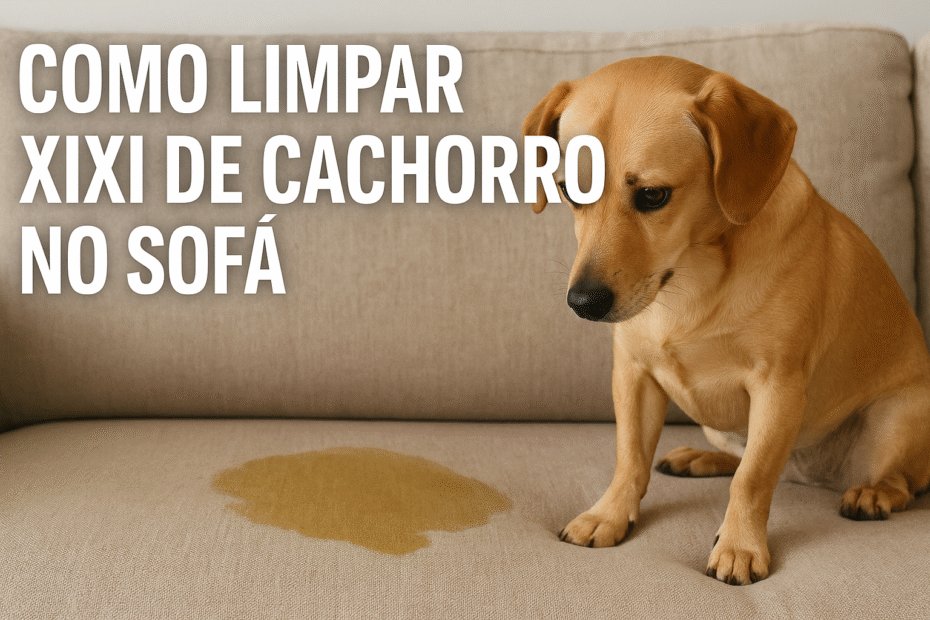 como limpar xixi de cachorro no sofa