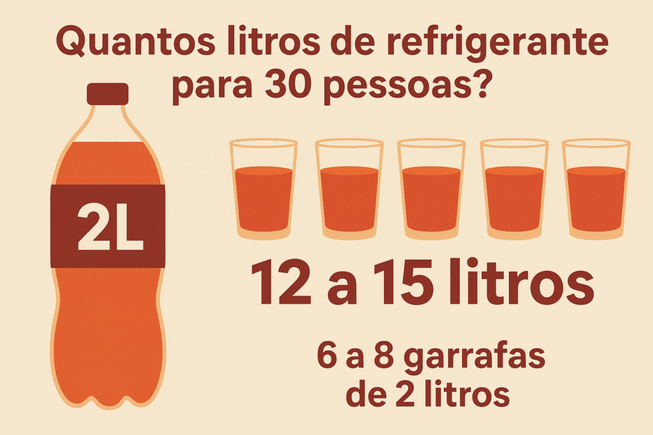 quantos litros de refrigerante para 30 pessoas