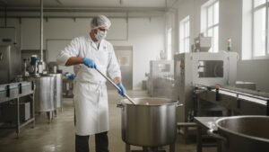 Profissional no trabalho ilustrando quanto ganha um auxiliar de cozinha